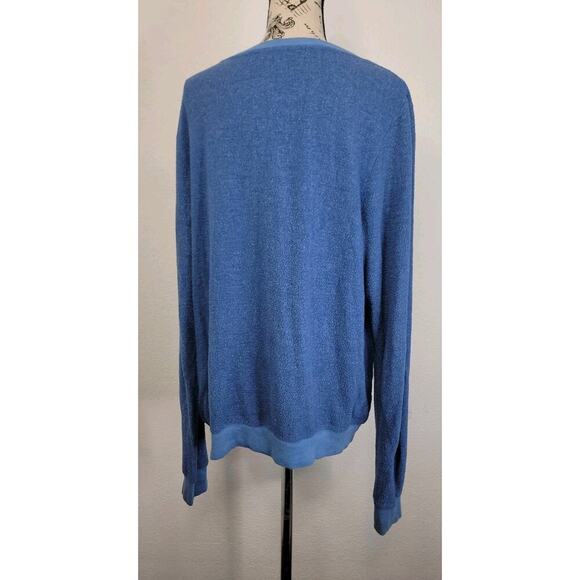 Wildfox Sweatshirt Womens SZ L Red Wine & Blue Statement Beach Graphic Blue - Picture 6 of 9